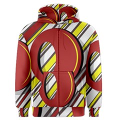 Red And Yellow Design Men s Zipper Hoodie by Valentinaart