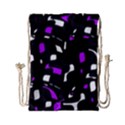 Purple, black and white pattern Drawstring Bag (Small) View1