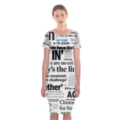 Hillary 2016 Historic Headlines Classic Short Sleeve Midi Dress by blueamerica