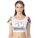 Bike Short Sleeve Crop Top (Tight Fit) View1