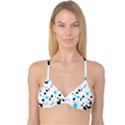 Blue, black and white pattern Reversible Tri Bikini Top View3