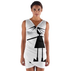 Teenage Girl Wrap Front Bodycon Dress by Valentinaart