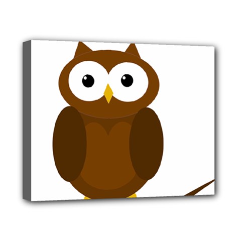 Cute Transparent Brown Owl Canvas 10  X 8  by Valentinaart