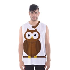 Cute Transparent Brown Owl Men s Basketball Tank Top by Valentinaart