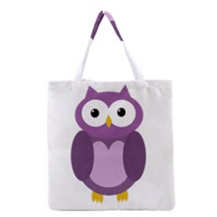 Purple transparetn owl Grocery Tote Bag