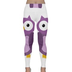 Purple transparetn owl Yoga Leggings 