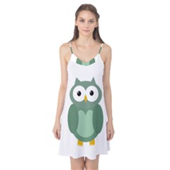 Green Cute Transparent Owl Camis Nightgown by Valentinaart