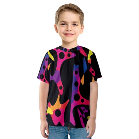 Colorful Pattern Kid s Sport Mesh Tee by Valentinaart