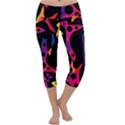 Colorful pattern Capri Yoga Leggings View1