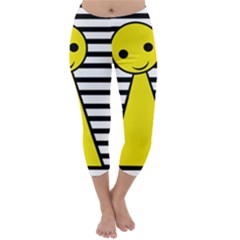 Yellow Pawn Capri Winter Leggings  by Valentinaart