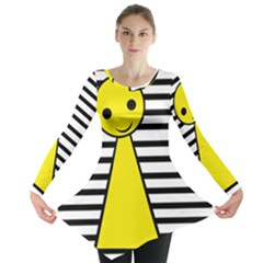 Yellow Pawn Long Sleeve Tunic  by Valentinaart