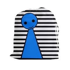 Blue Pawn Drawstring Pouches (xxl) by Valentinaart