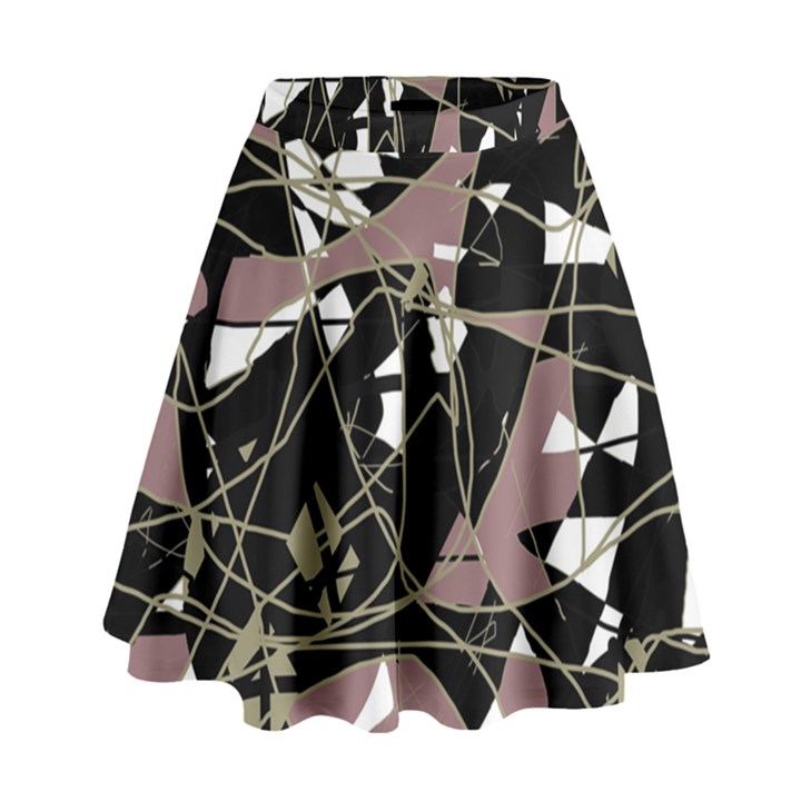 Artistic abstract pattern High Waist Skirt