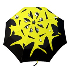 Yellow Amoeba Folding Umbrellas