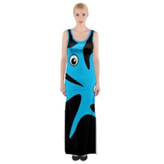 Blue Amoeba Maxi Thigh Split Dress by Valentinaart