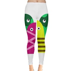 Three Mosters Leggings  by Valentinaart