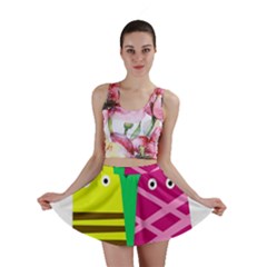 Three Mosters Mini Skirt by Valentinaart