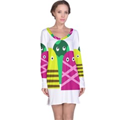 Three Mosters Long Sleeve Nightdress by Valentinaart