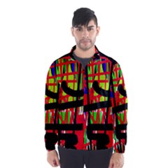 Colorful Abstraction Wind Breaker (men) by Valentinaart