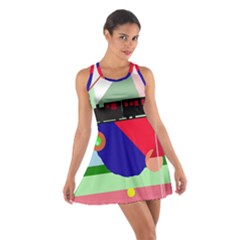 Abstract Train Cotton Racerback Dress by Valentinaart