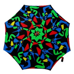 Colorful abstraction Hook Handle Umbrellas (Small)