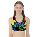 Colorful abstraction Sports Bra with Border View1