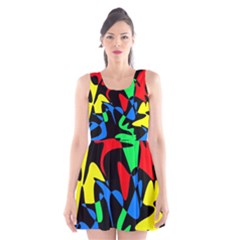 Colorful abstraction Scoop Neck Skater Dress