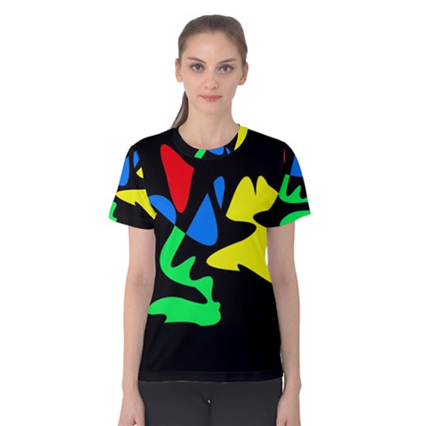 Colorful Abstraction Women s Cotton Tee by Valentinaart