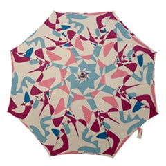 Blue, Pink And Purple Pattern Hook Handle Umbrellas (medium) by Valentinaart