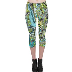 Music Madness Capri Leggings  by rokinronda