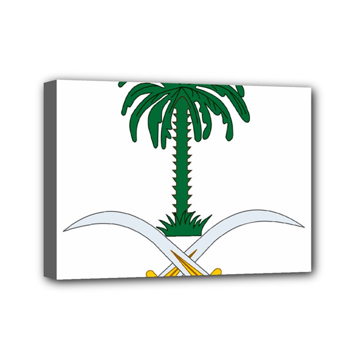 Emblem Of Saudi Arabia  Mini Canvas 7  x 5 