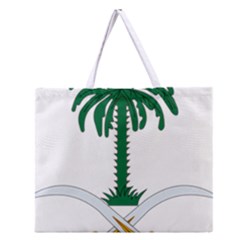 Emblem Of Saudi Arabia  Zipper Large Tote Bag by abbeyz71