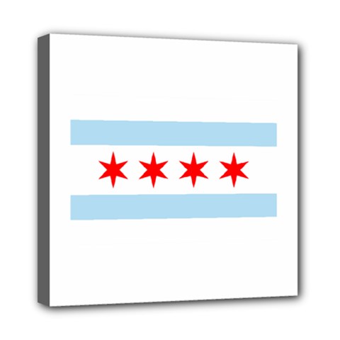 Flag Of Chicago Mini Canvas 8  X 8  by abbeyz71
