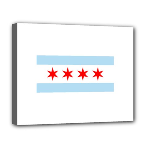 Flag Of Chicago Deluxe Canvas 20  X 16   by abbeyz71