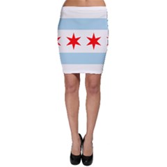 Flag Of Chicago Bodycon Skirt