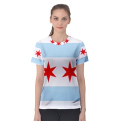 Flag Of Chicago Women s Sport Mesh Tee