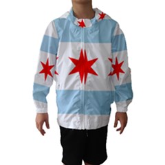 Flag Of Chicago Hooded Wind Breaker (Kids)