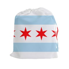 Flag Of Chicago Drawstring Pouches (XXL)