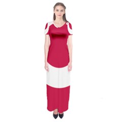 Emblem Of Okinawa Prefecture Short Sleeve Maxi Dress