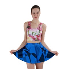 Blue Pattern Mini Skirt by Valentinaart