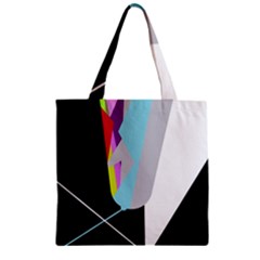 Colorful Abstraction Zipper Grocery Tote Bag by Valentinaart
