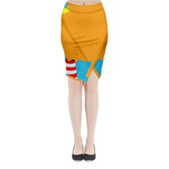 Chimney Midi Wrap Pencil Skirt by Valentinaart