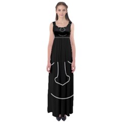 Sleeping Face Empire Waist Maxi Dress by Valentinaart