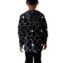 Black and white floral pattern Hooded Wind Breaker (Kids) View2
