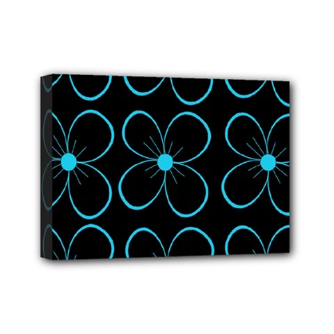 Blue Flowers Mini Canvas 7  X 5  by Valentinaart