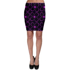 Purple Floral Pattern Bodycon Skirt by Valentinaart