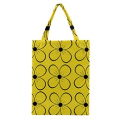 Yellow Floral Pattern Classic Tote Bag