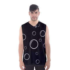 Black And White Bubbles Men s Basketball Tank Top by Valentinaart