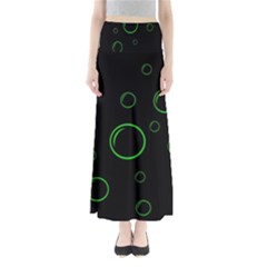 Green Buubles Pattern Maxi Skirts by Valentinaart