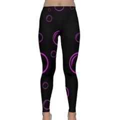 Purple Bubbles  Yoga Leggings  by Valentinaart